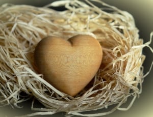 brown wooden heart shaped decor thumbnail