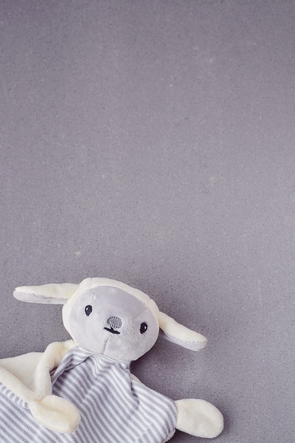white and grey sheep plush toy preview