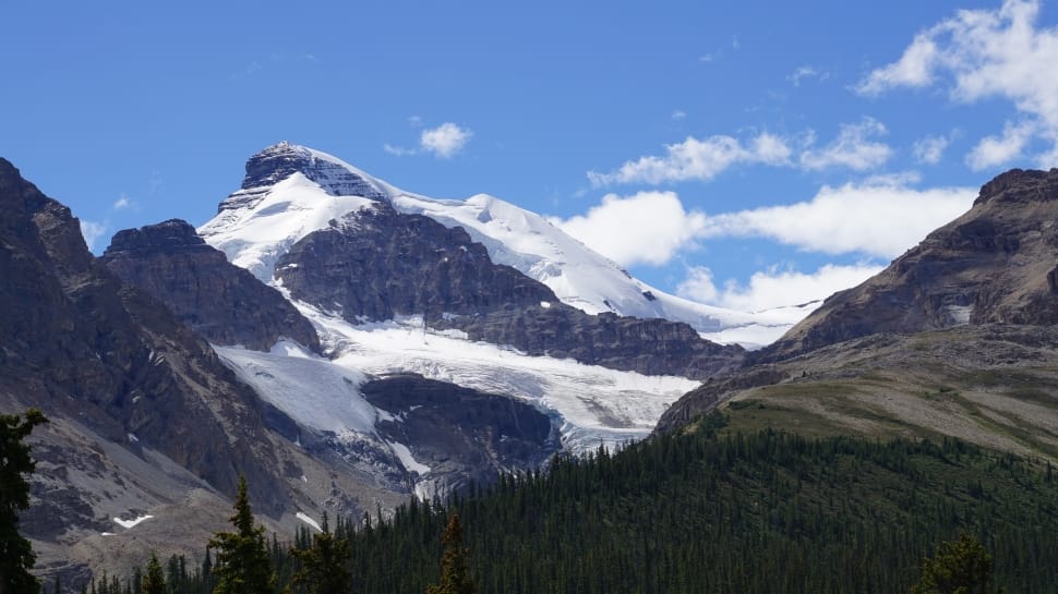 glacier mountain under blue sky preview