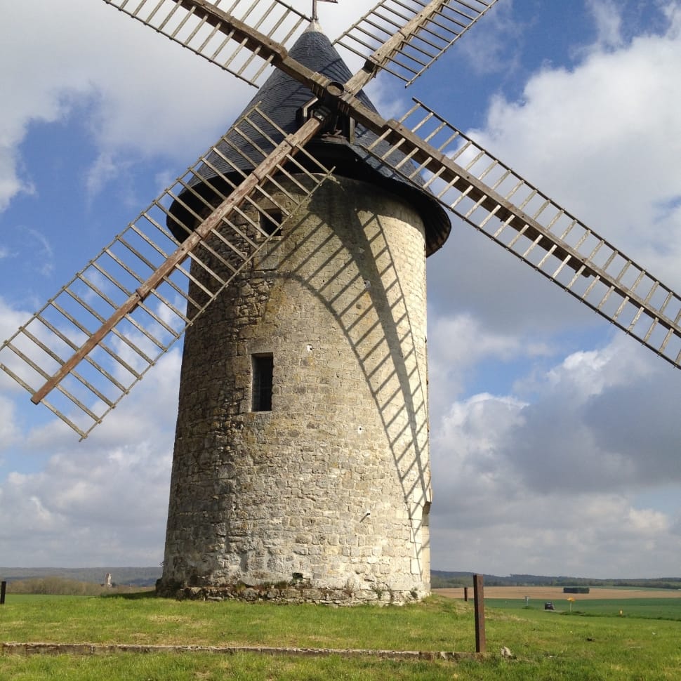 Windmill, Old, Landscape, History, alternative energy, wind power preview