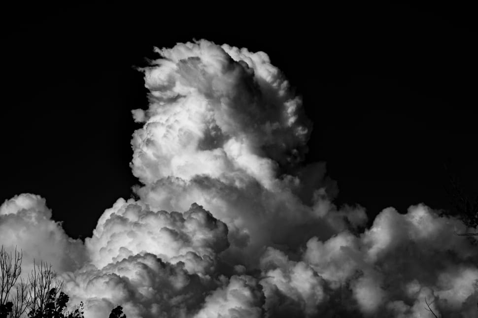 grayscale photo of clouds preview