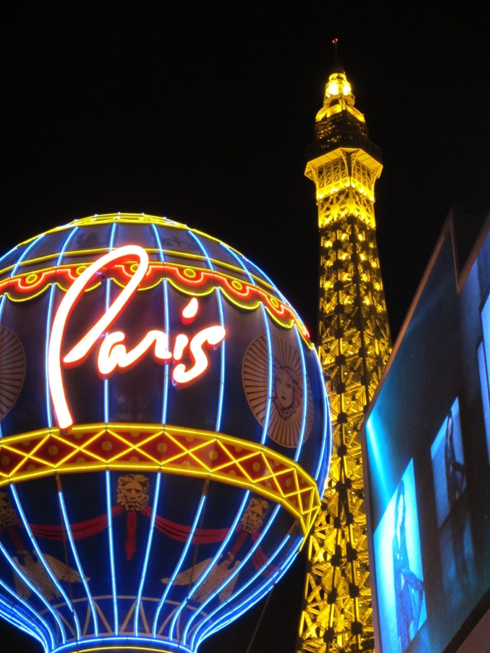 Paris Hotel, Las Vegas, Casino, Strip, night, illuminated preview