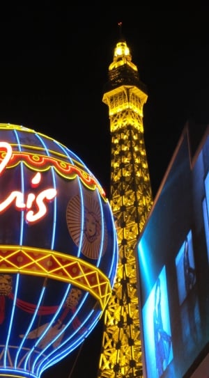 Paris Hotel, Las Vegas, Casino, Strip, night, illuminated thumbnail