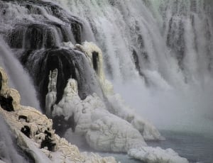 photo of water falls with snow thumbnail