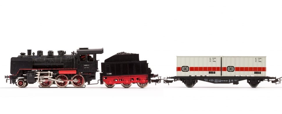 white and black red train preview
