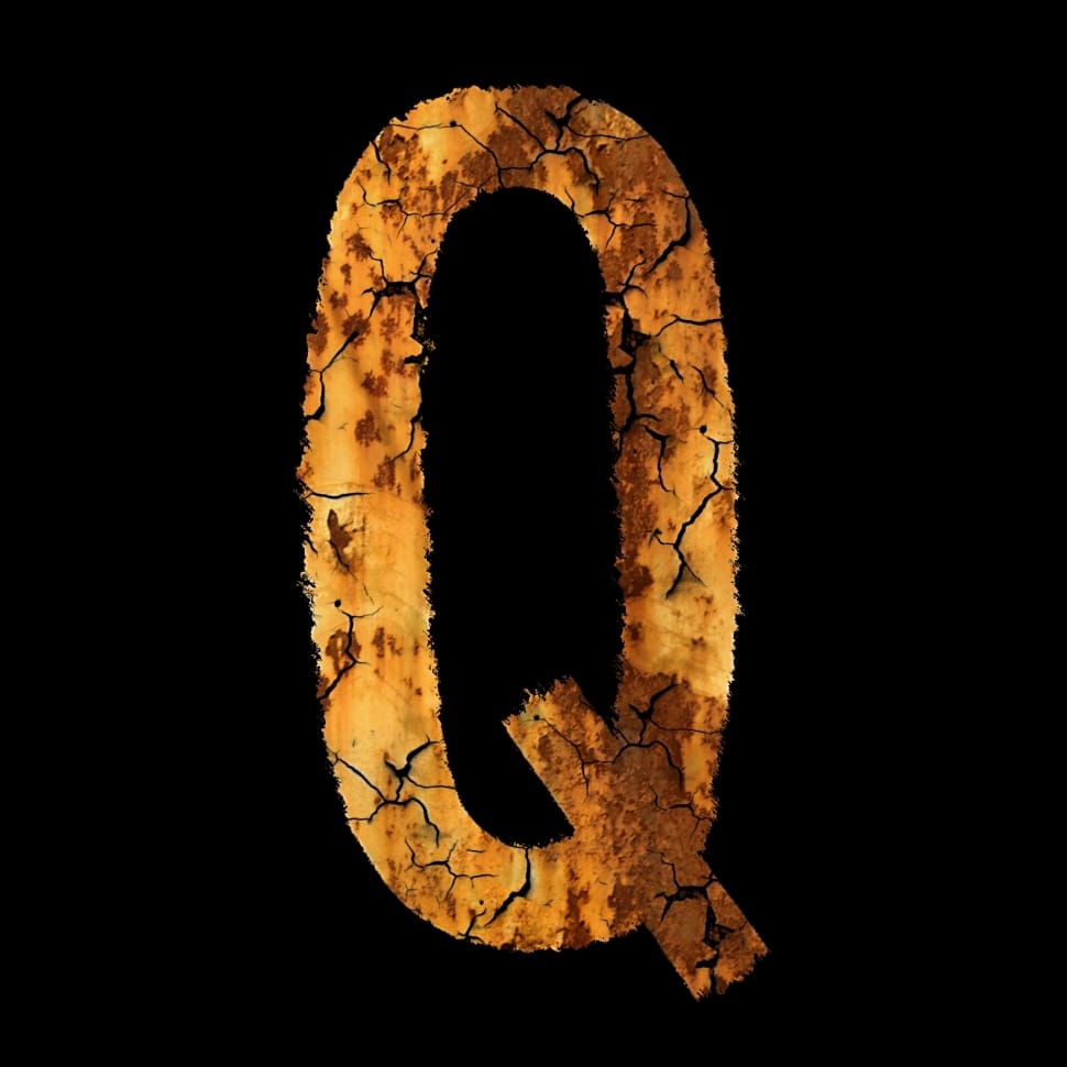 brown and yellow letter q ornament preview