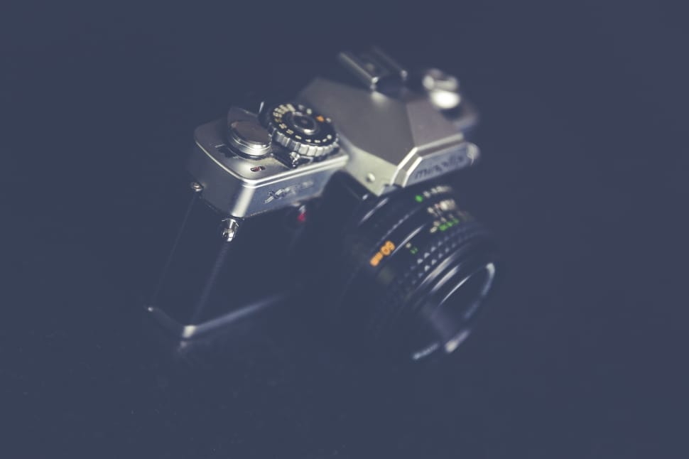 black and gray vintage camera preview