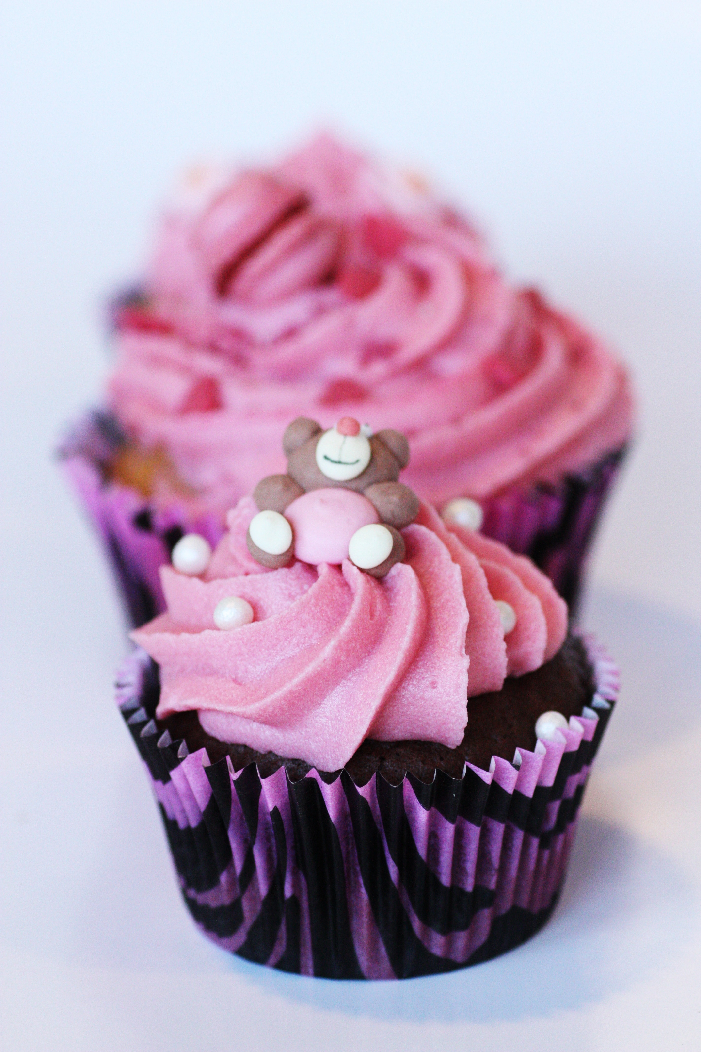 Muffins, Muffin, Cupcake, sweet food, pink color