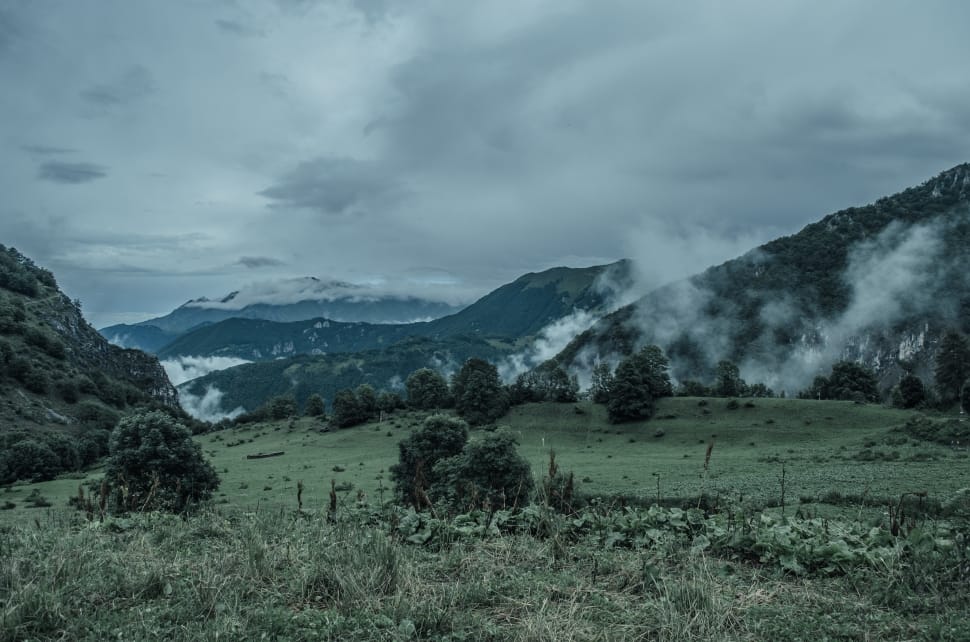 Clouds, Cold, Wedge, Mountains, Alps, mountain, field preview