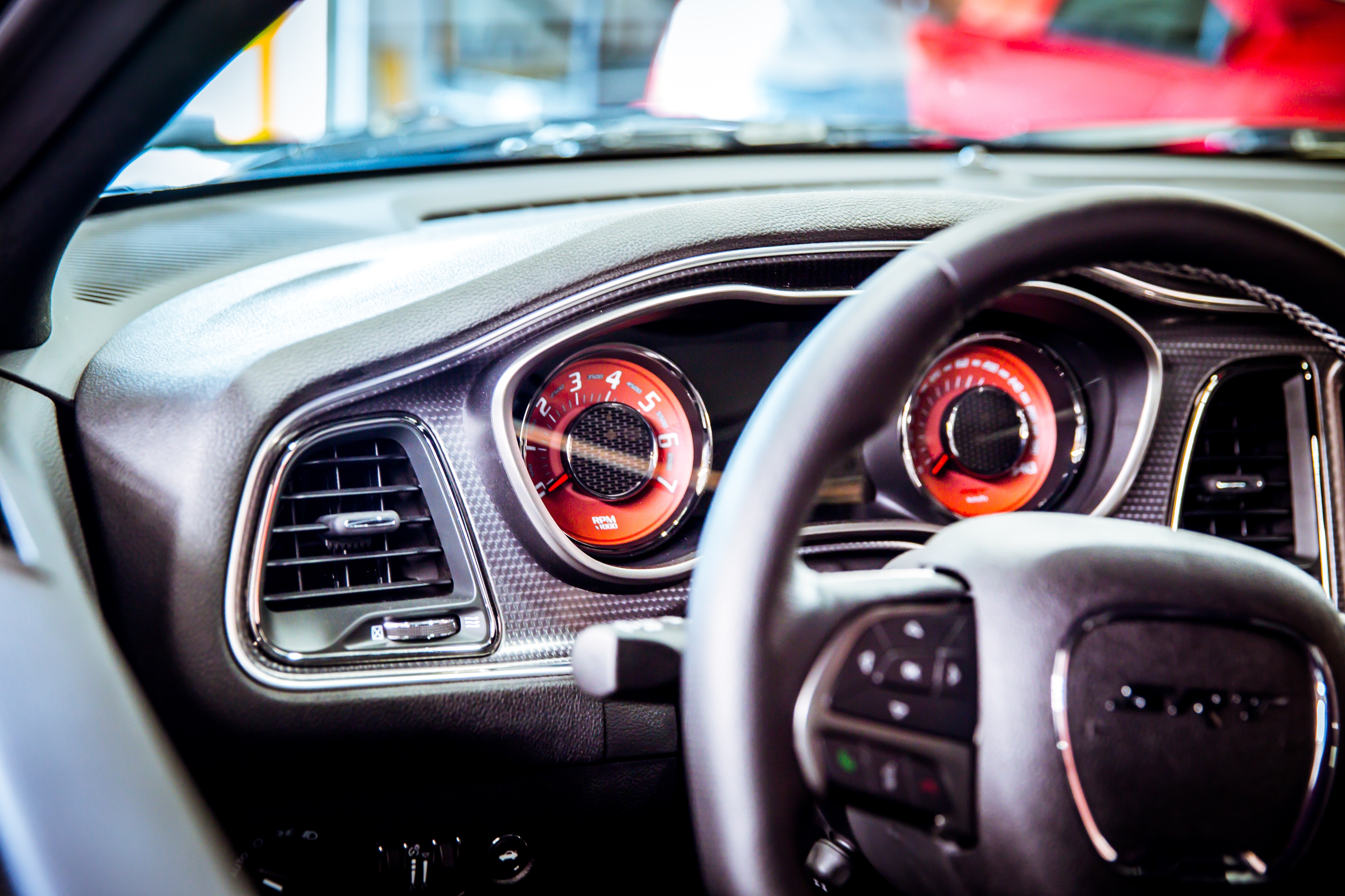 brown car interior