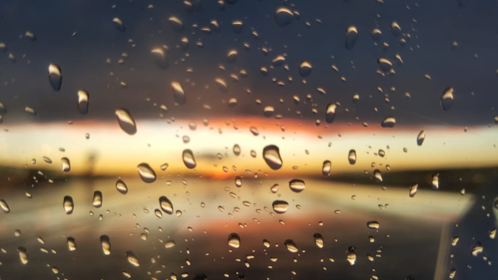 Raindrop, Sun, Wet, Evening, Drip, Rain, drop, window preview
