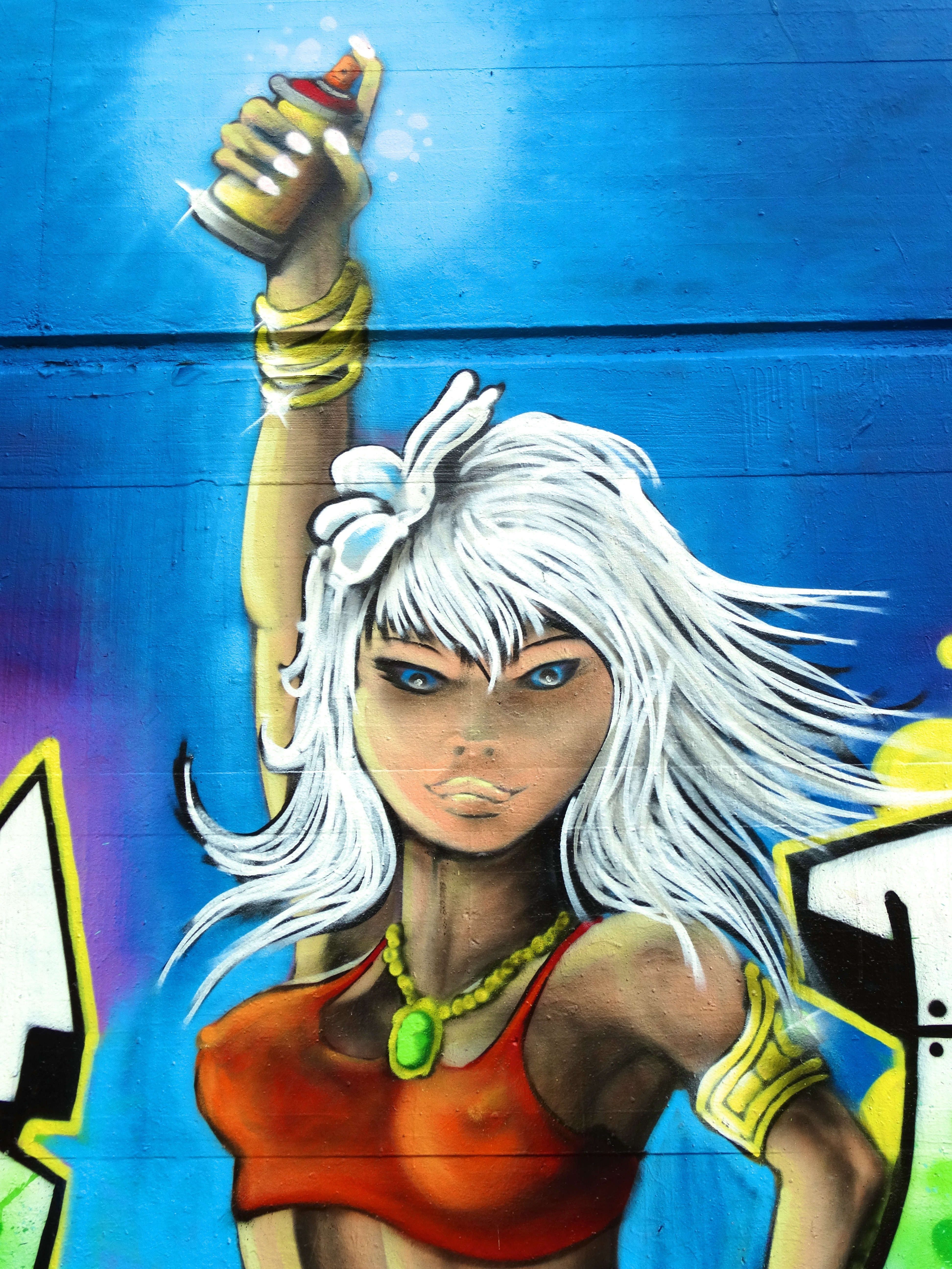 White Hair Female Graffiti Free Image Peakpx
