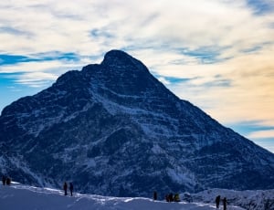 mountain with snow photography thumbnail