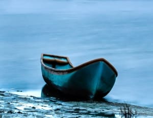 blue wooden boat thumbnail