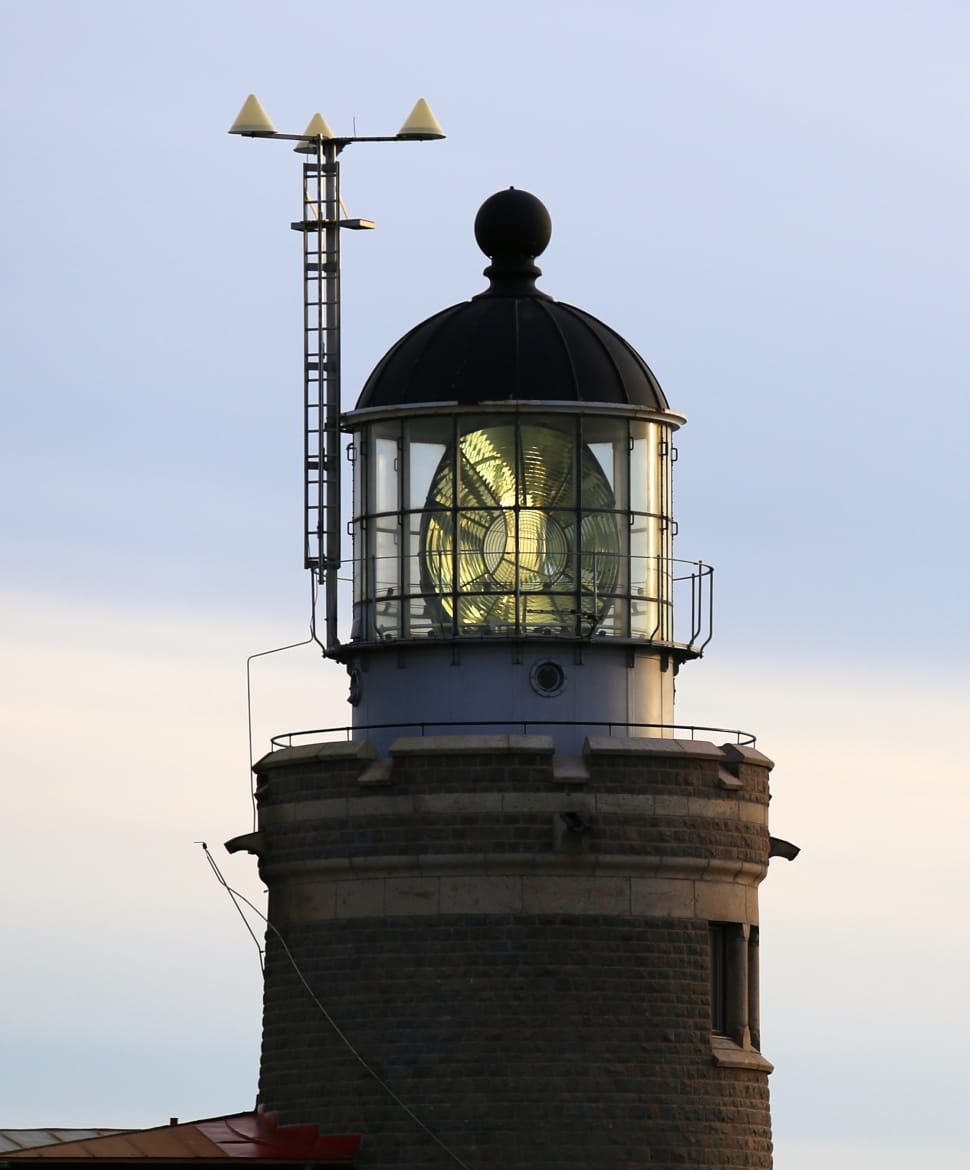 black and beige lighthouse preview