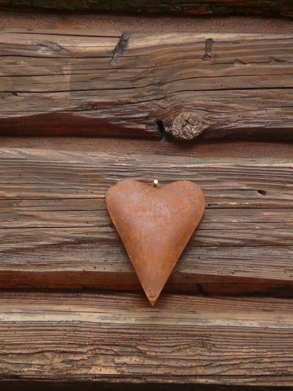 brown wooden heart shape ornament preview