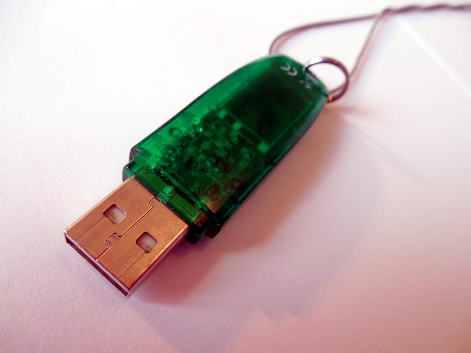 green thumbdrive preview