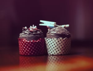 brown and gray cupcake thumbnail