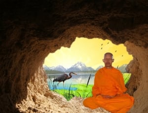 Buddhism, Buddhist, Meditation, Monk, adult, one person thumbnail
