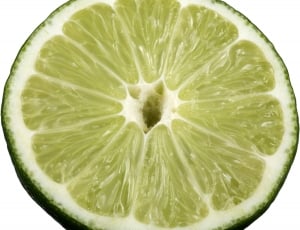 photo of sliced green lemon with white background thumbnail