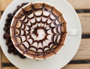 coffee mocha in ceramic mug thumbnail