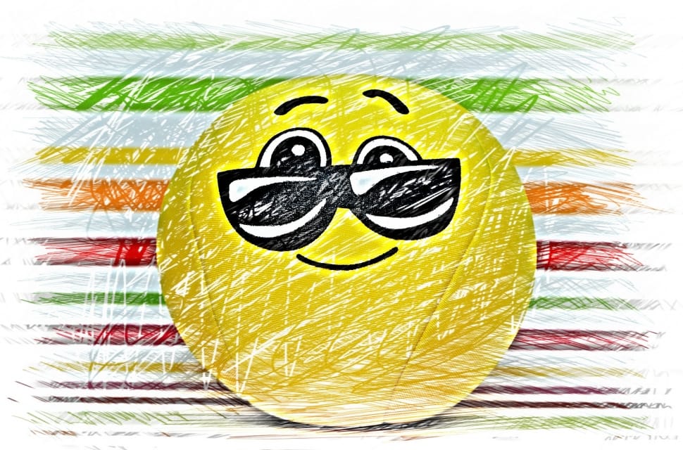 smiley with sunglasses illustration preview