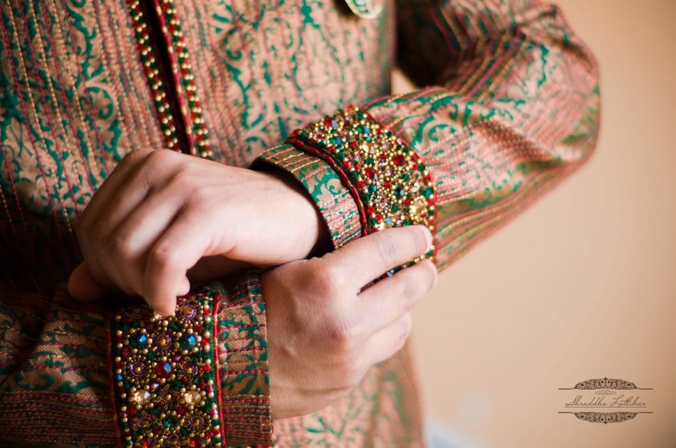 green brown and red sherwani preview
