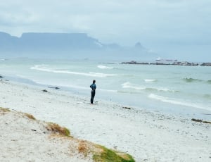 person standing on seashore thumbnail