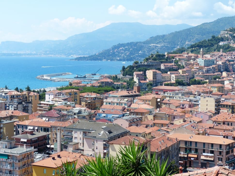 Ventimiglia, Roofs, Homes, City, architecture, mountain preview