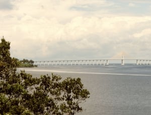 white bridge on body of water during daytime thumbnail