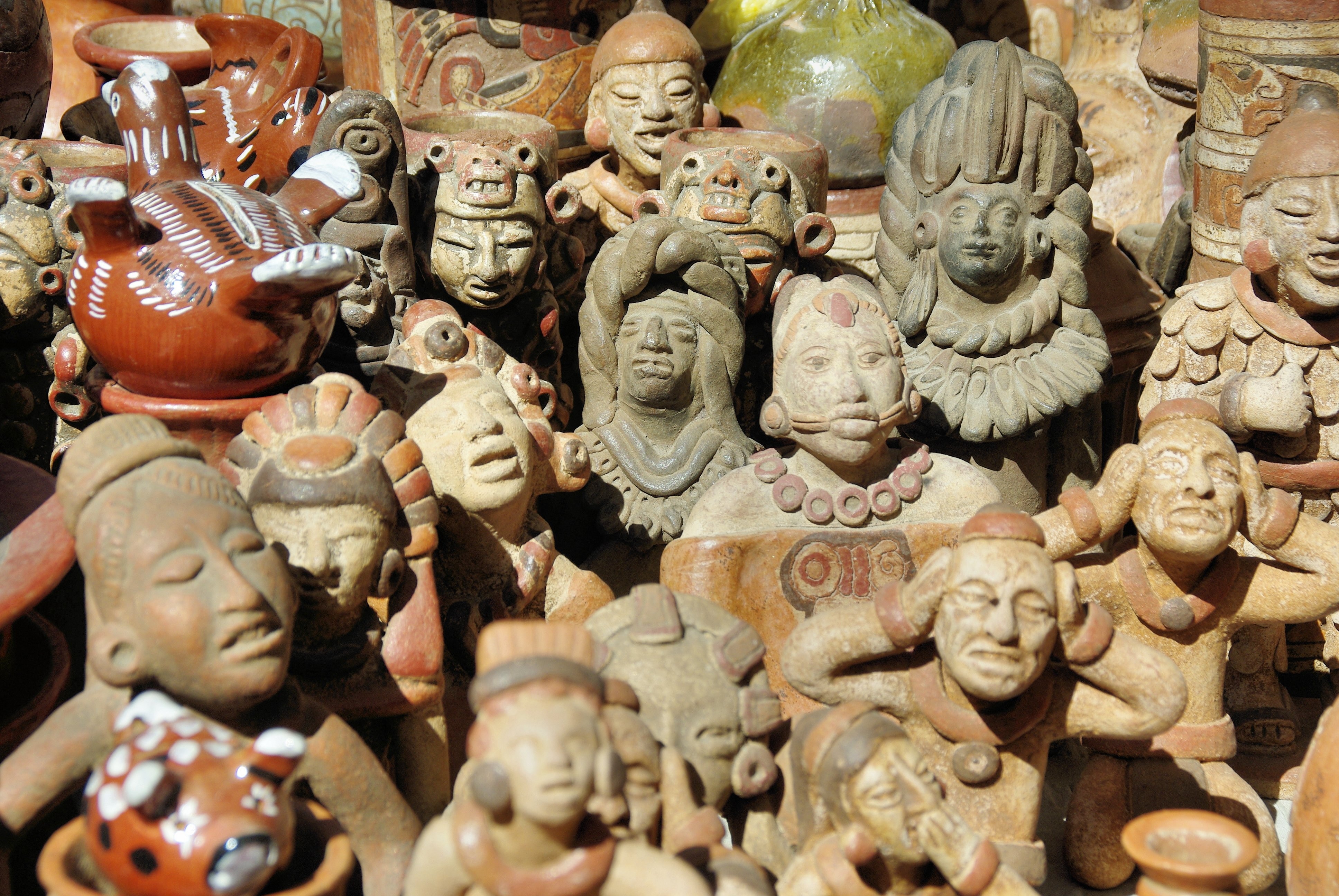 native american ceramic figurine lot