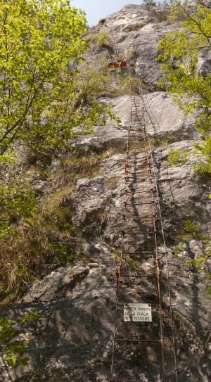 brown wooden ladder in the hiking extreme cliff adventure thumbnail