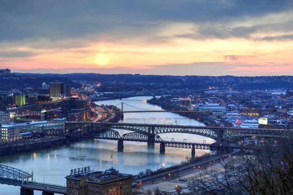Sunrise over the Monongahela River preview