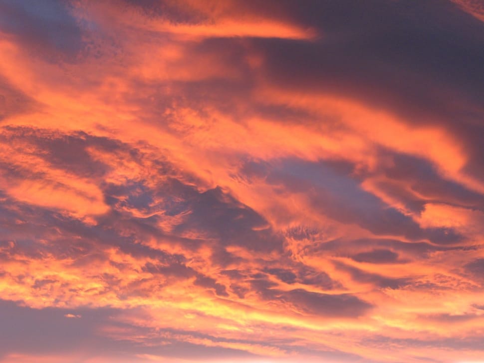 cloudy sky during sunset preview