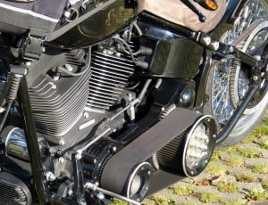 black motorcycle showing automotive belt thumbnail