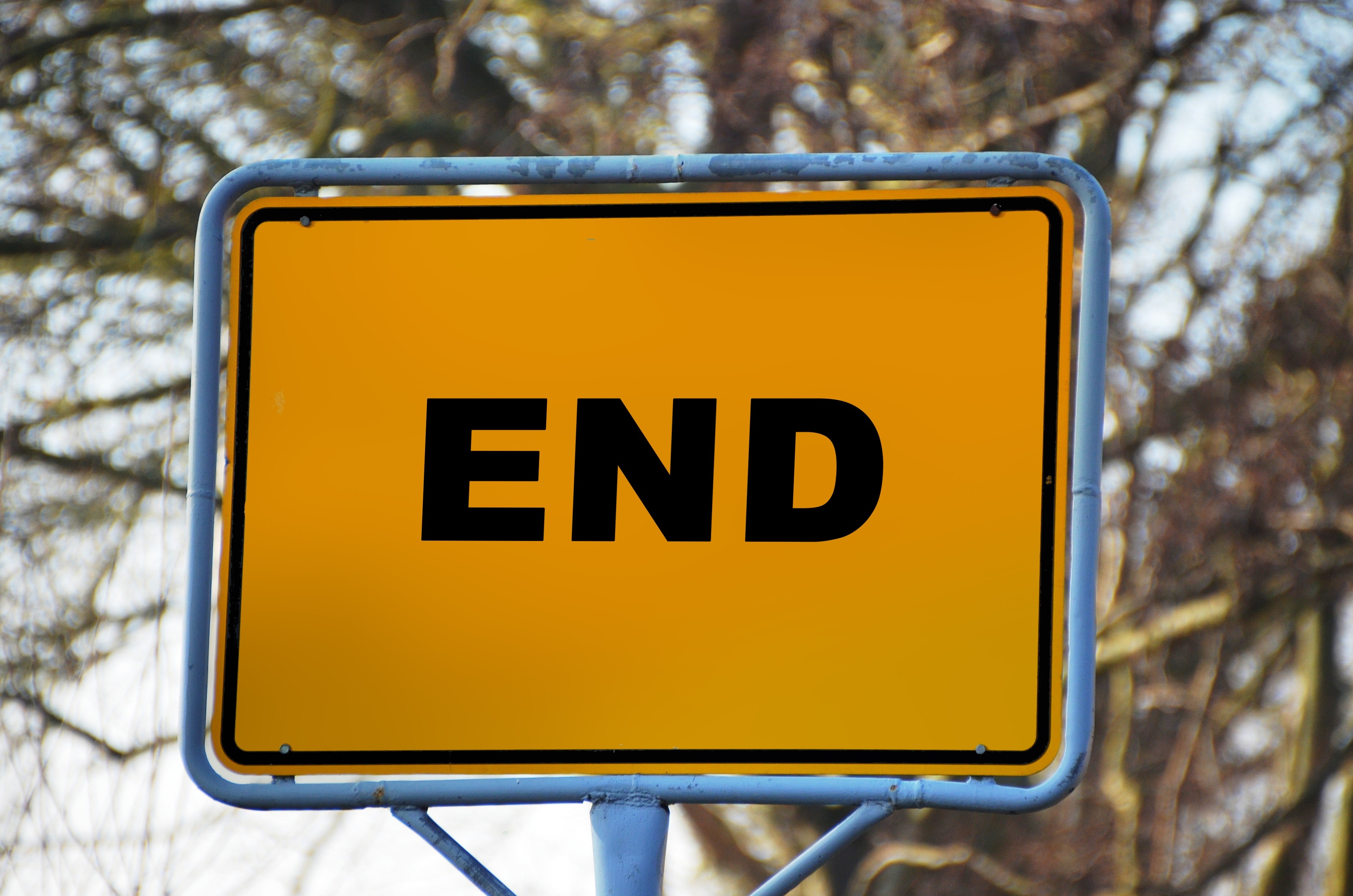 end signage