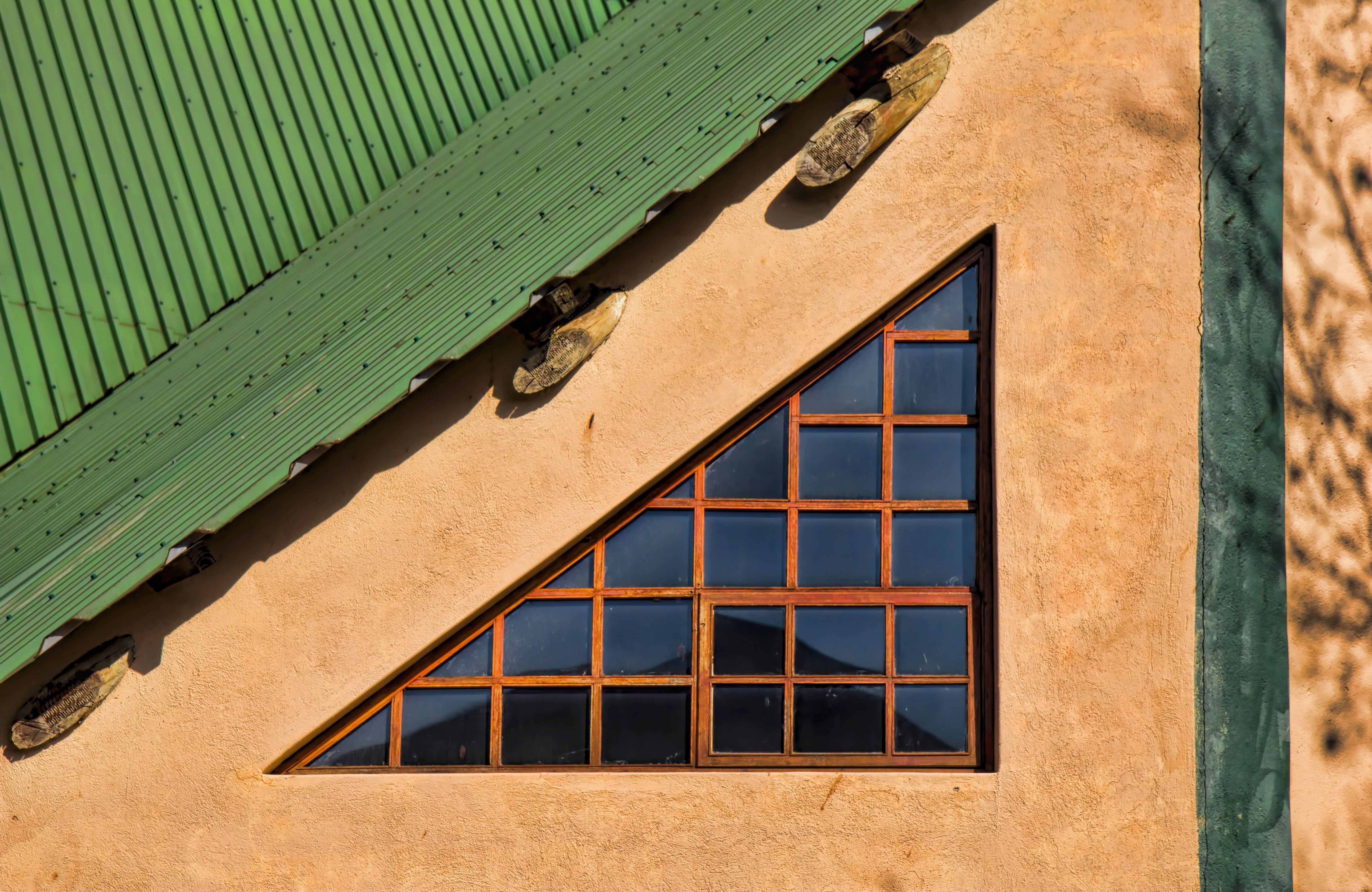 white and green concrete building