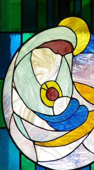 stained glass mary joseph and jesus decor thumbnail