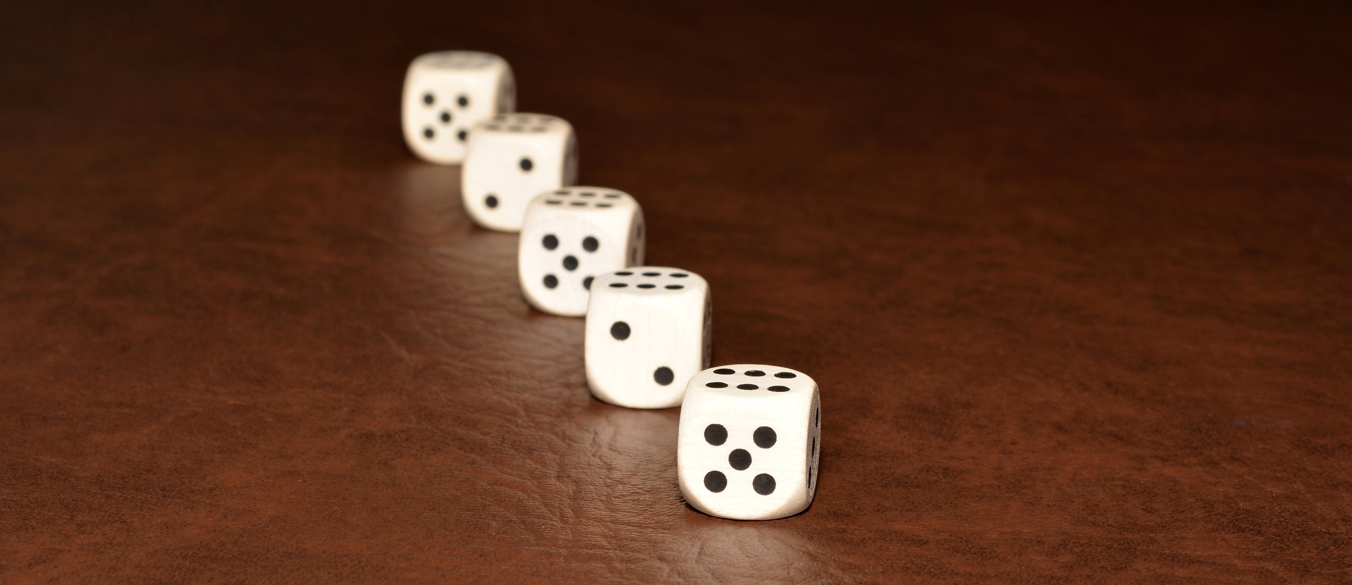 black and white dice set