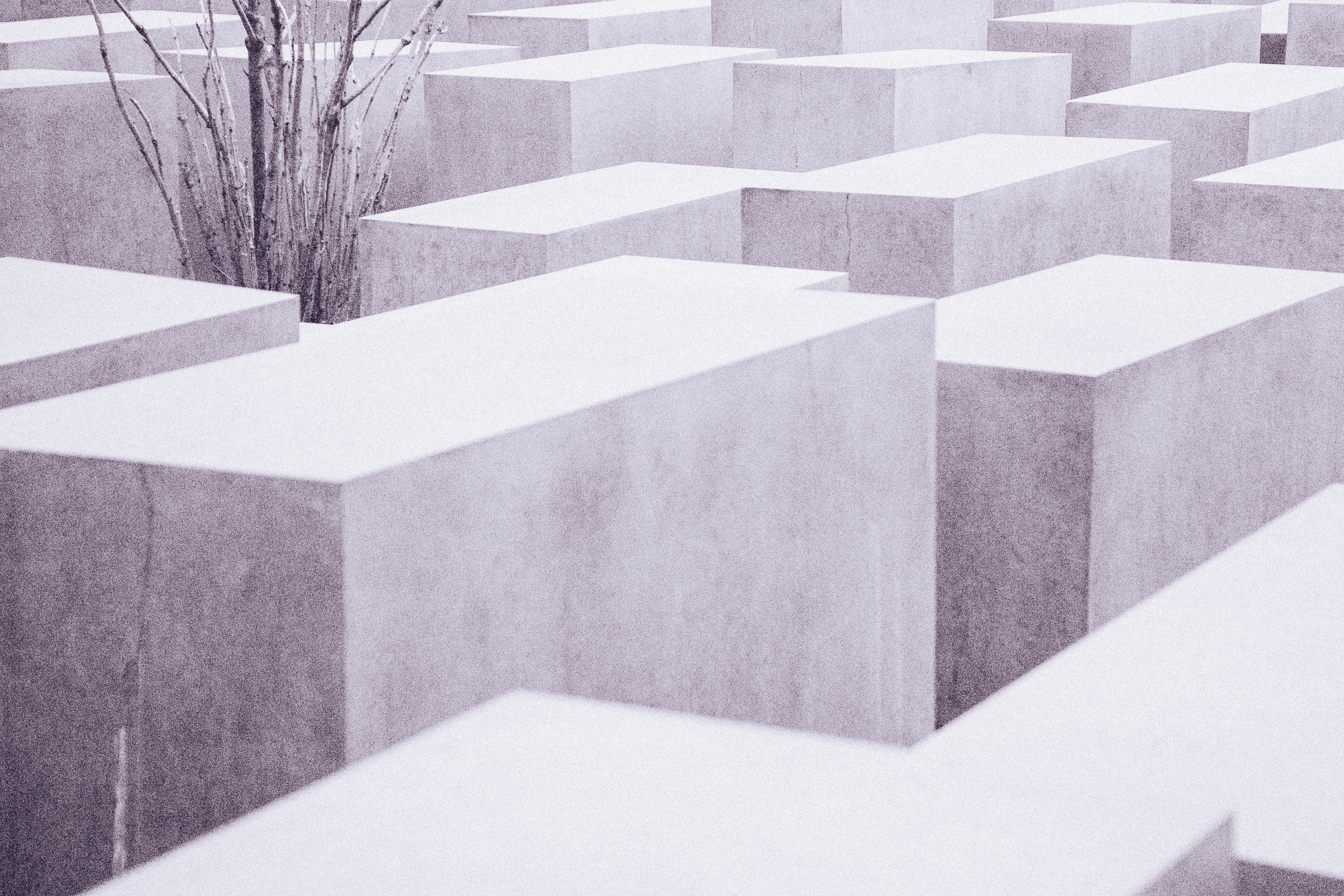 white concrete blocks