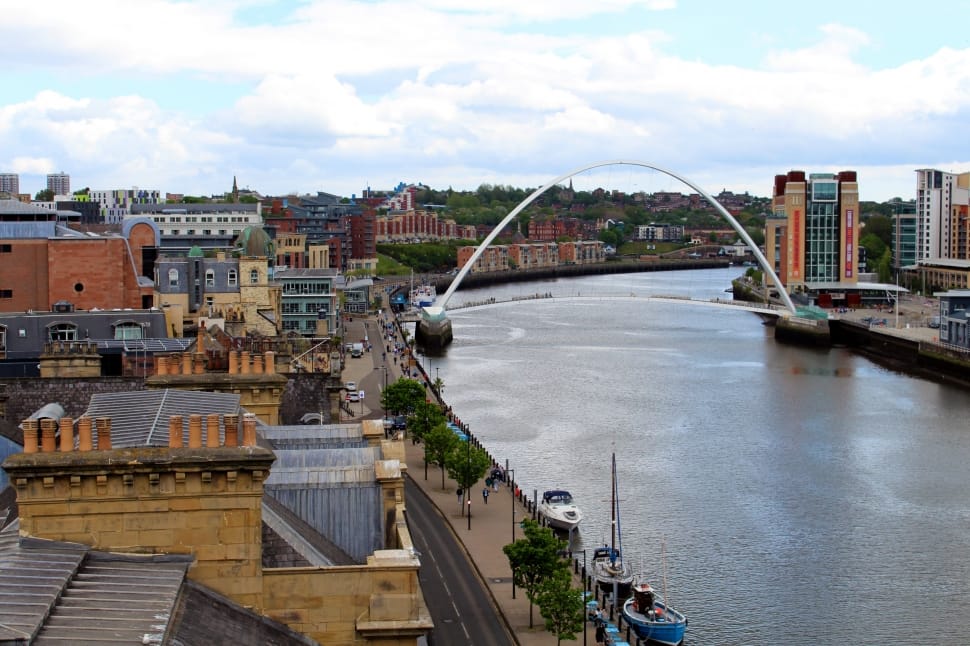 Newcastle, Millenium Bridge, England, architecture, cloud - sky preview