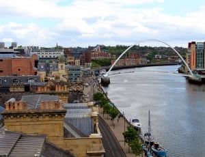 Newcastle, Millenium Bridge, England, architecture, cloud - sky thumbnail