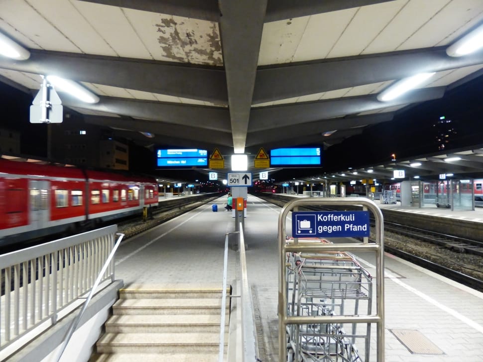 Arrival, Train, Departure, Gateway, illuminated, railroad station preview