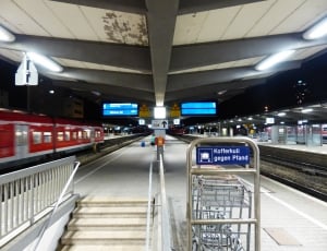 Arrival, Train, Departure, Gateway, illuminated, railroad station thumbnail
