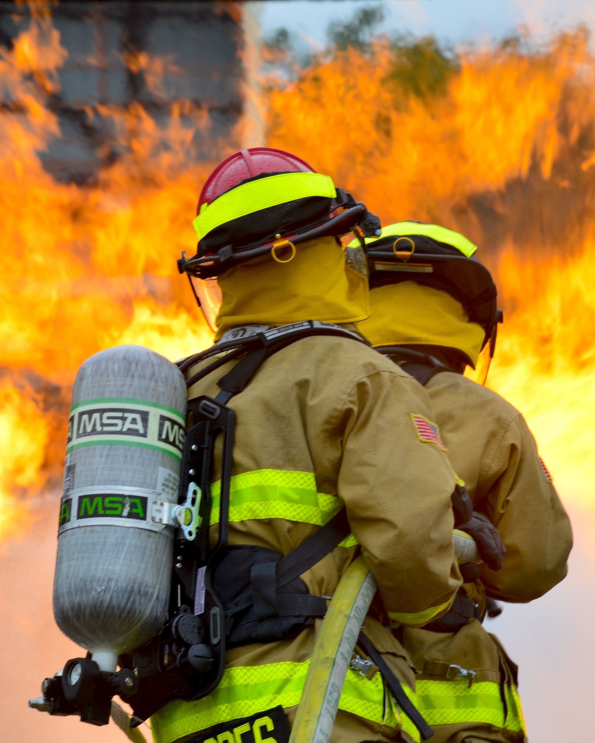 Firefighters, Fire, Training, Portrait, firefighter, accidents and disasters