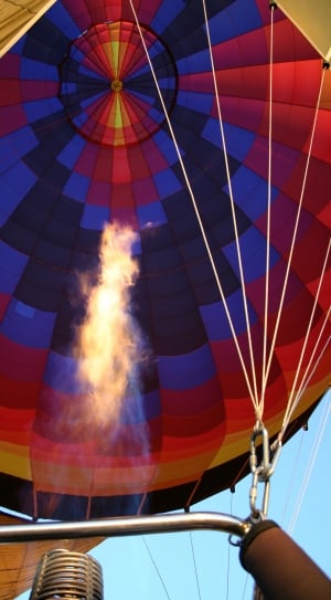 blue,red,orange and yellow hot air balloon thumbnail