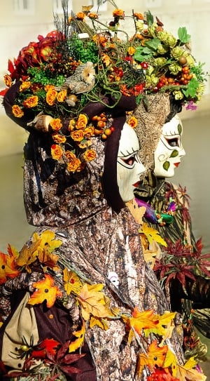 woman wearing floral costume thumbnail