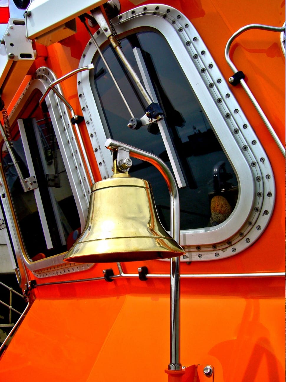 Lifeboat Brass Bell, Rescue Boat, red, no people preview