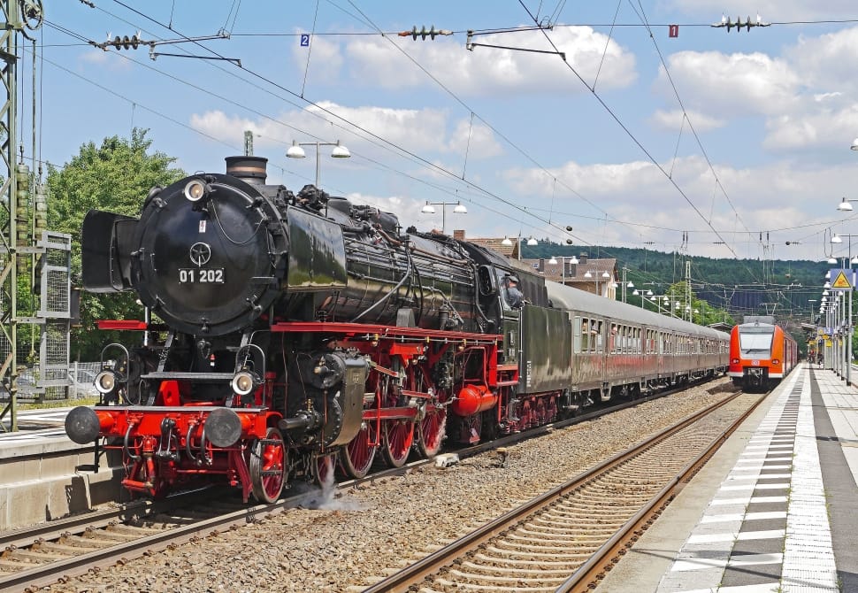 Steam Train, Steam Locomotive, train - vehicle, railroad track preview