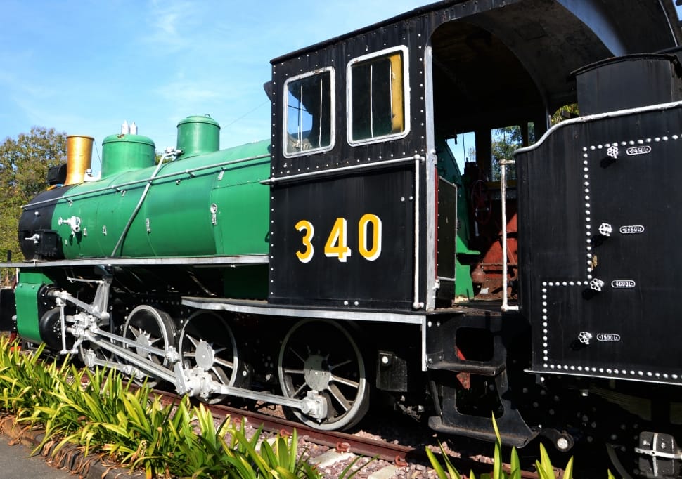 green and black train preview
